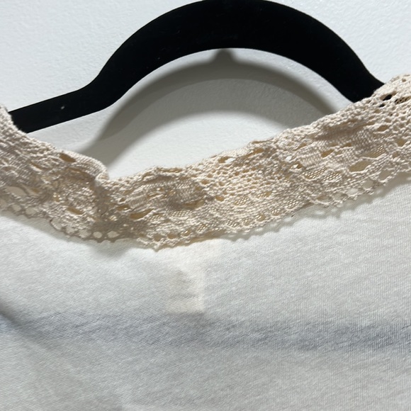 Anthropologie/Tiny Brand Ivory Lace Crochet Sleeveless Top, Size Small - Picture 5 of 10